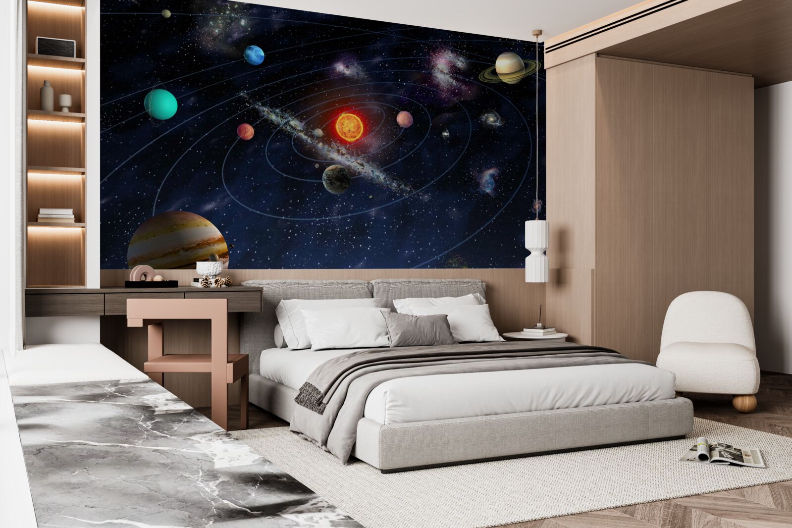 Fototapeta planetárny diagram vo vesmíre