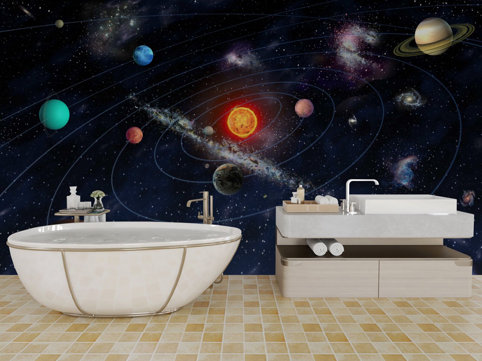 Fototapeta planetárny diagram vo vesmíre