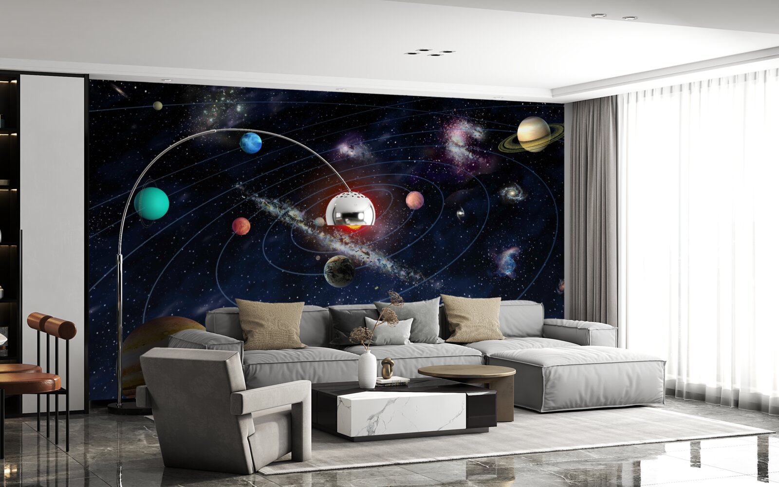 Fototapeta planetárny diagram vo vesmíre