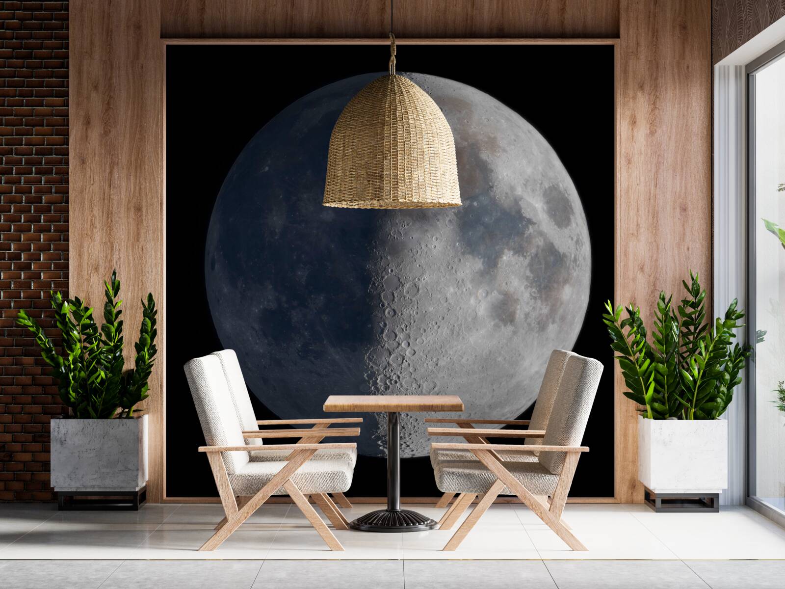 Fototapeta dni a noci na Mesiaci