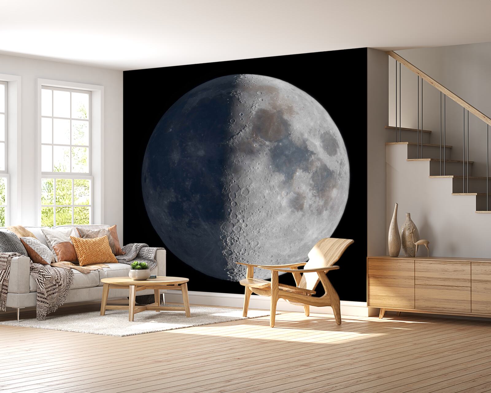 Fototapeta dni a noci na Mesiaci