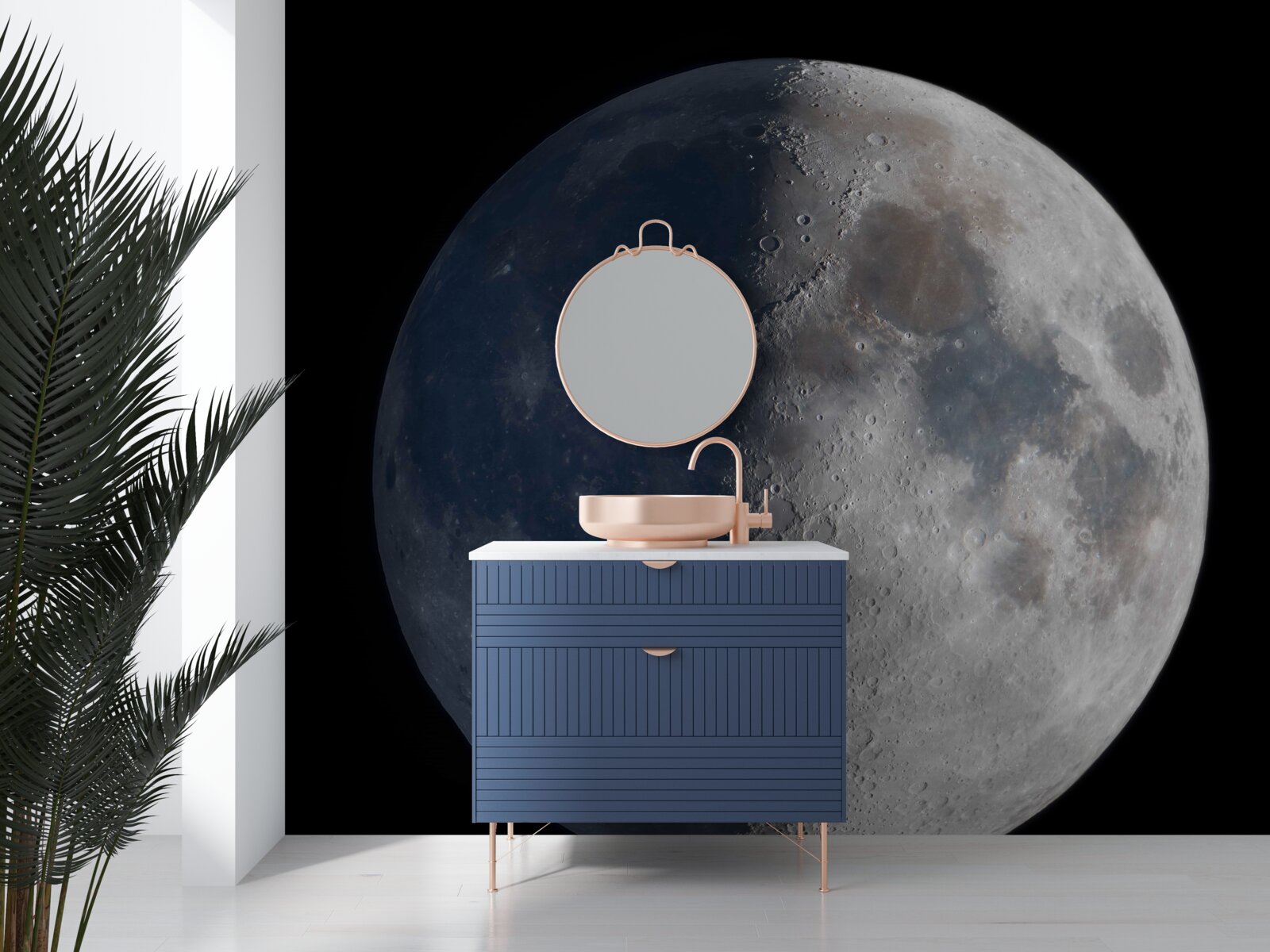 Fototapeta dni a noci na Mesiaci