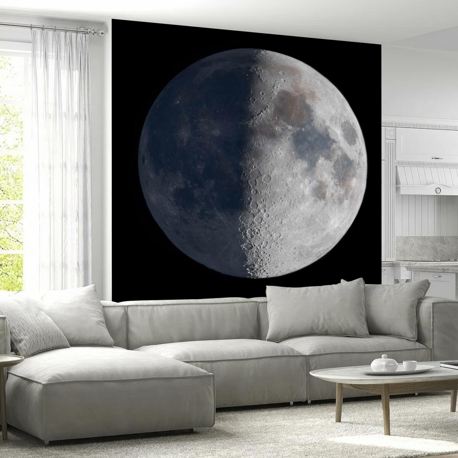 Fototapeta dni a noci na Mesiaci