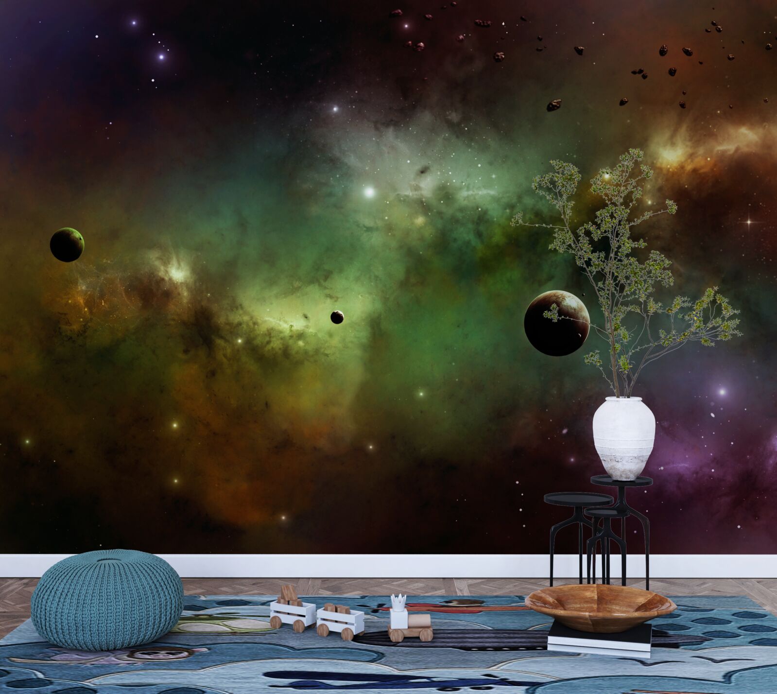 Fototapeta jedinečný viacfarebný vesmír