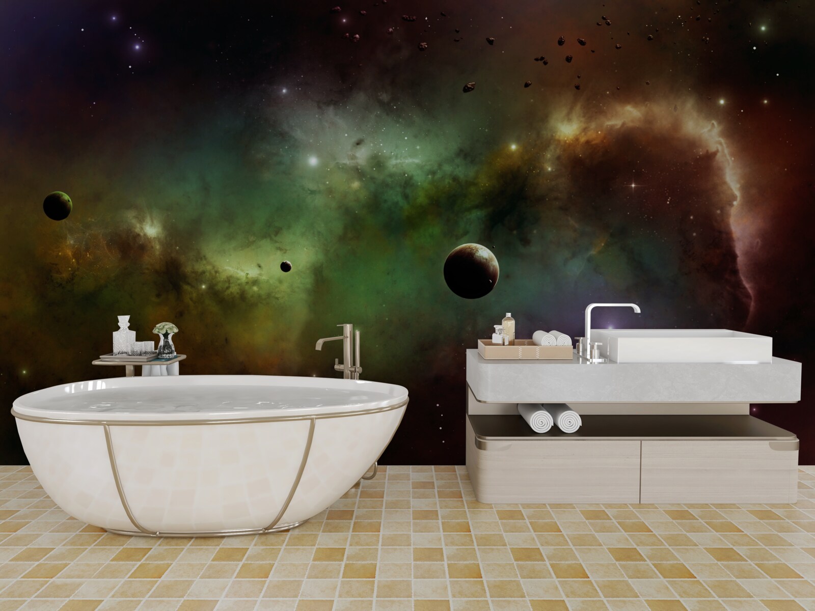 Fototapeta jedinečný viacfarebný vesmír