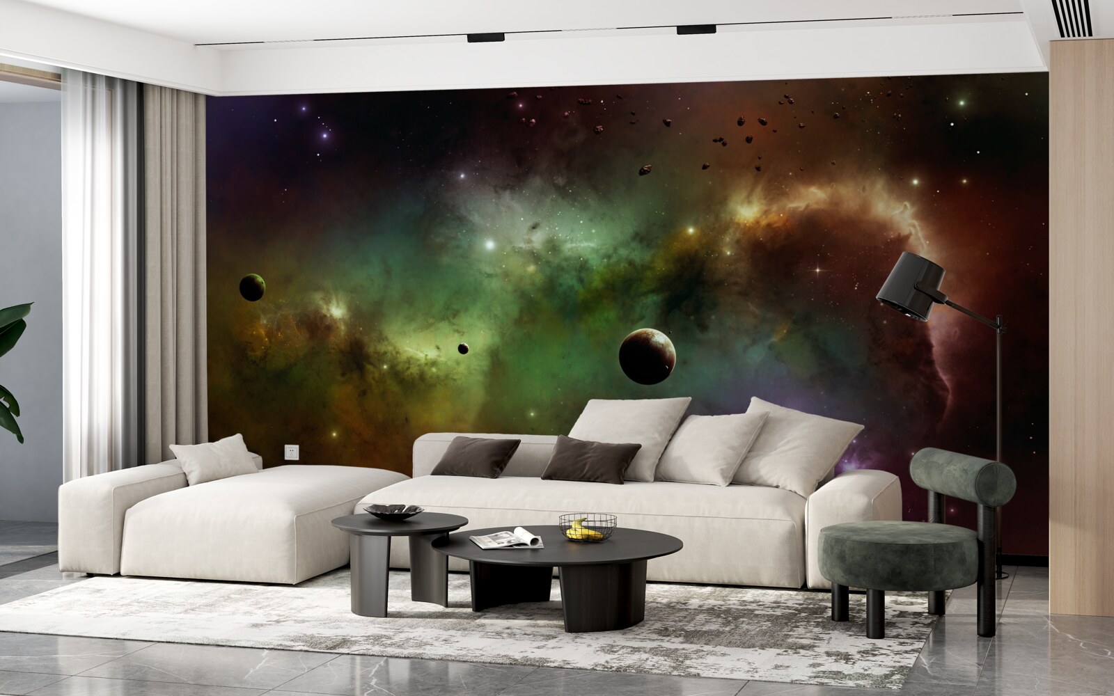 Fototapeta jedinečný viacfarebný vesmír