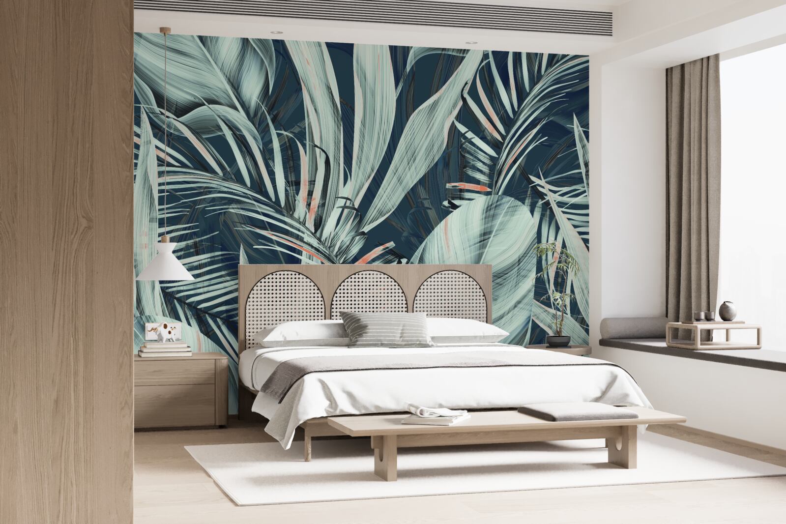 Fototapeta večerné biele okvetné lístky papradia