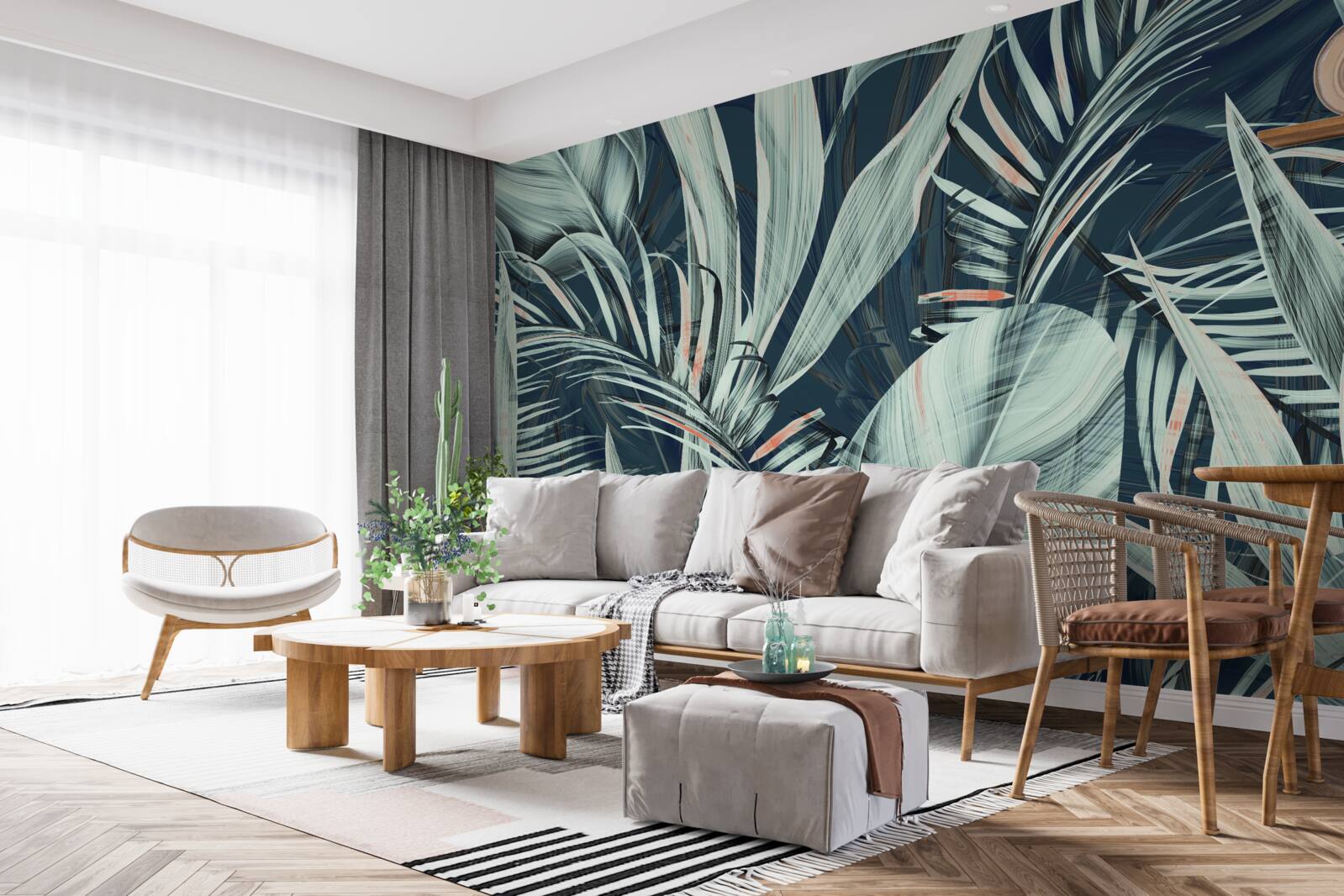 Fototapeta večerné biele okvetné lístky papradia