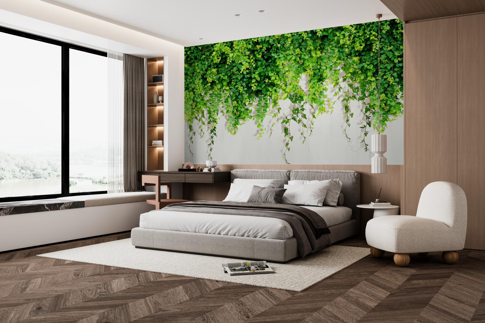 Fototapeta závesné rastliny sú svetlozelené