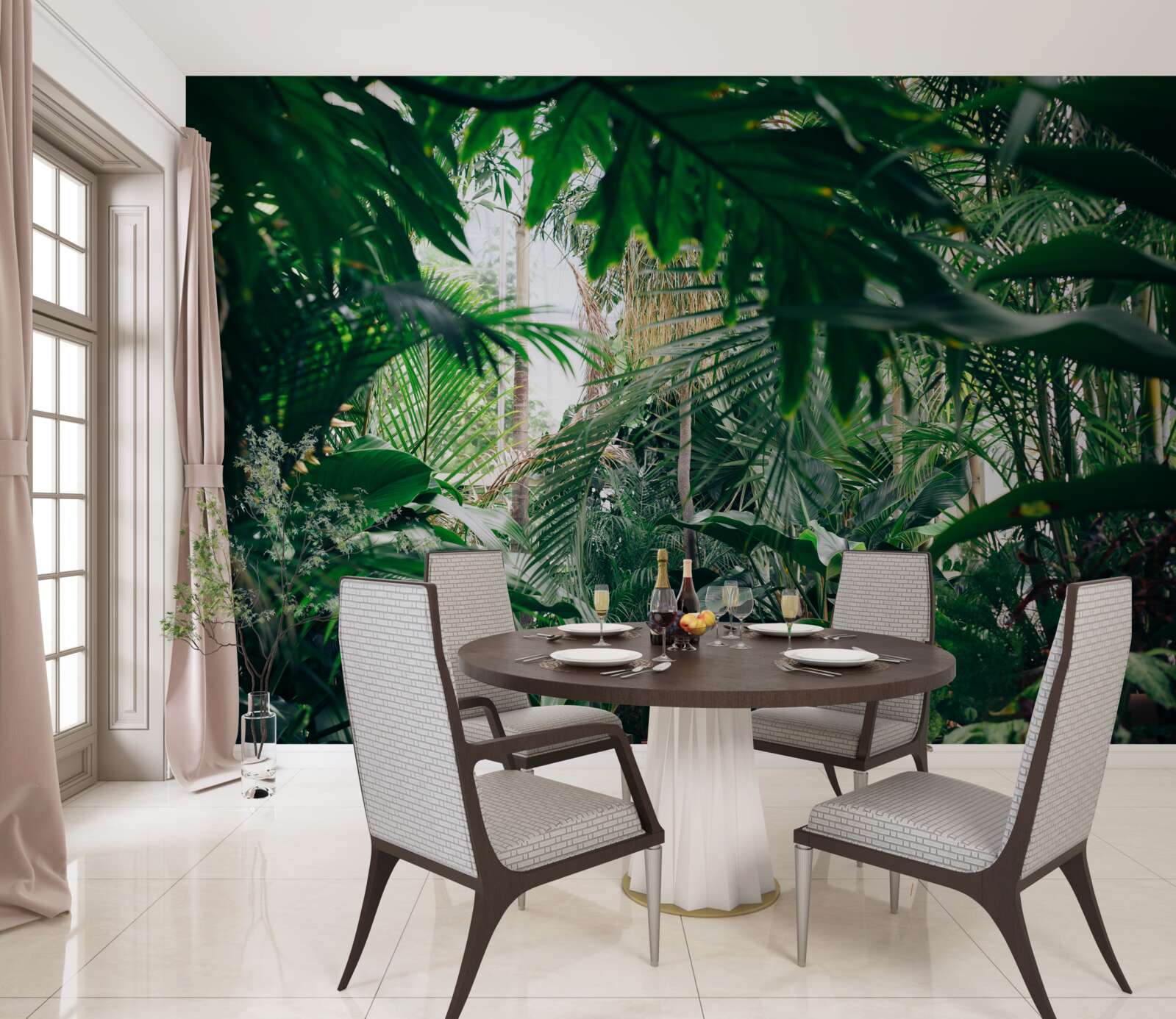 Fototapeta zelená džungľa je osvetlená svetlom