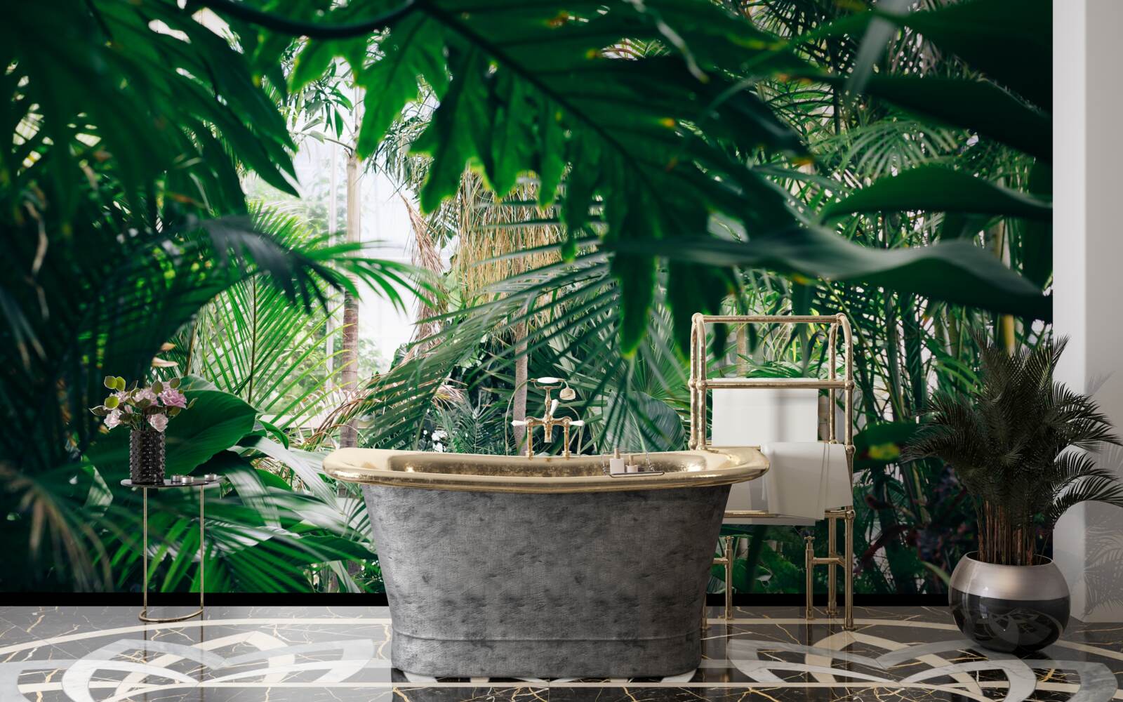 Fototapeta zelená džungľa je osvetlená svetlom