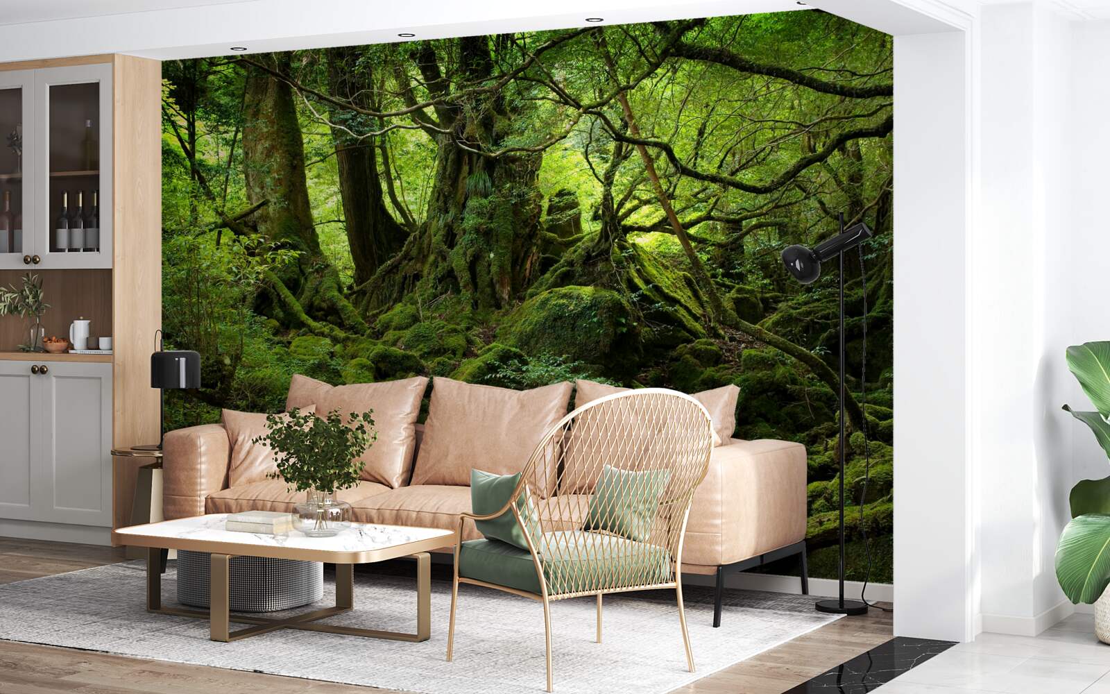 Fototapeta hustý zelený les