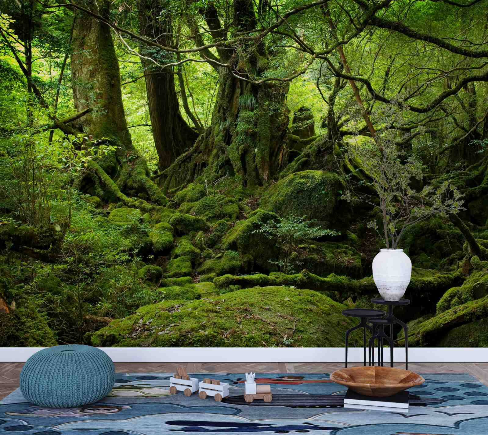 Fototapeta hustý zelený les