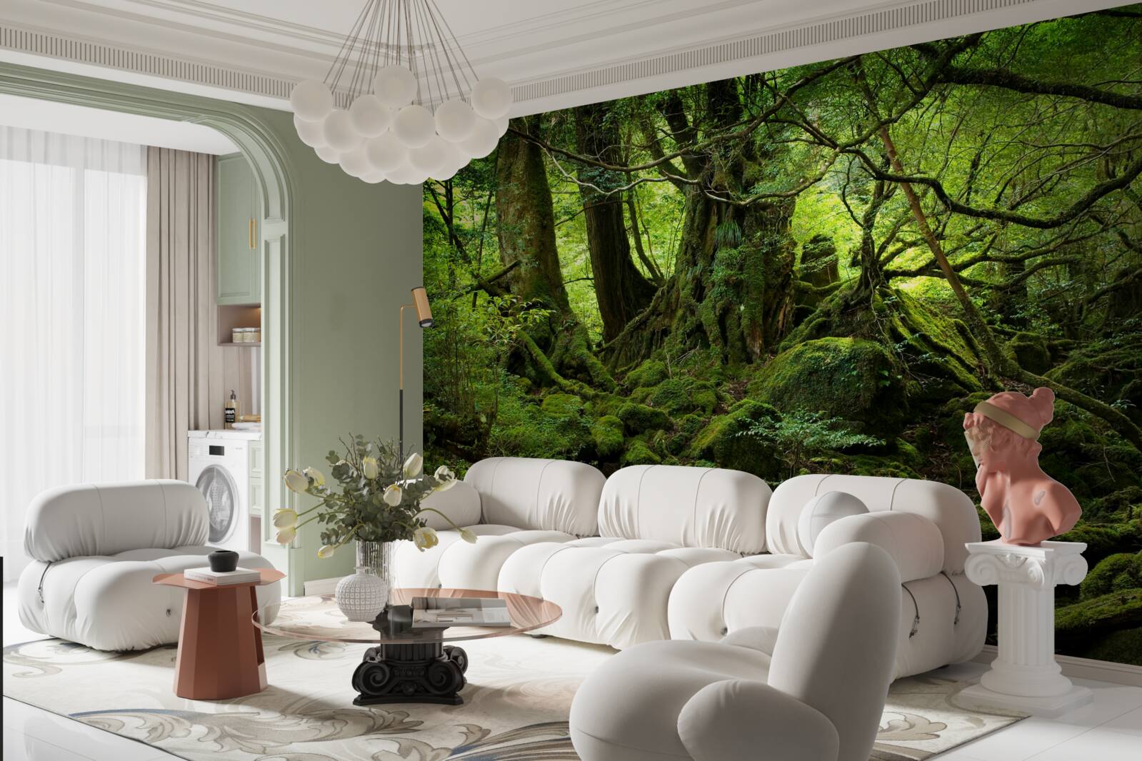 Fototapeta hustý zelený les