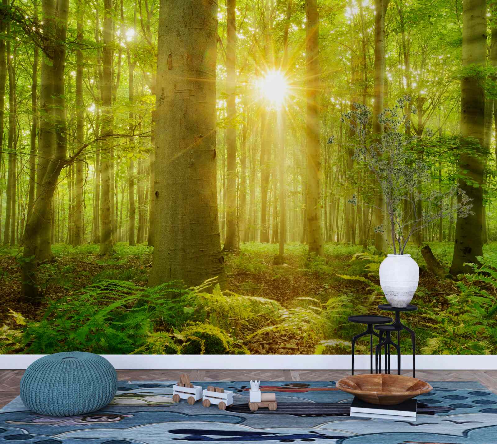 Fototapeta Slnečné svetlo v bukovom lese