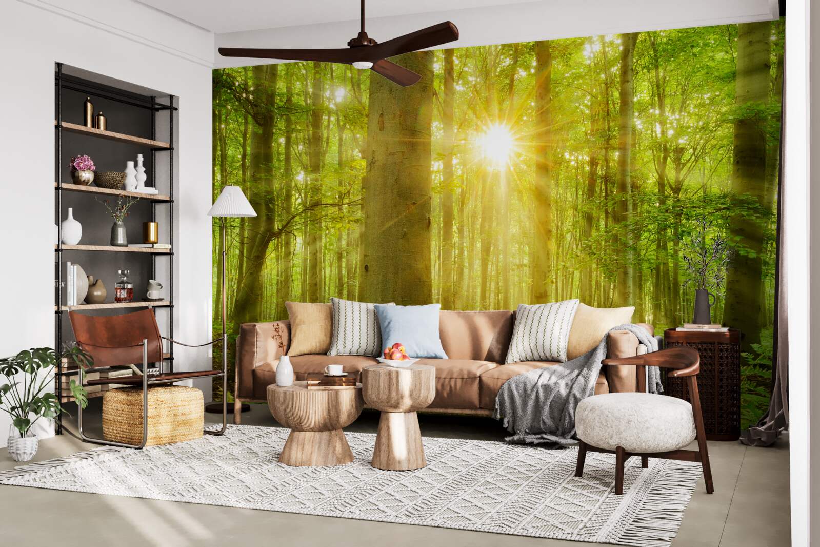 Fototapeta Slnečné svetlo v bukovom lese