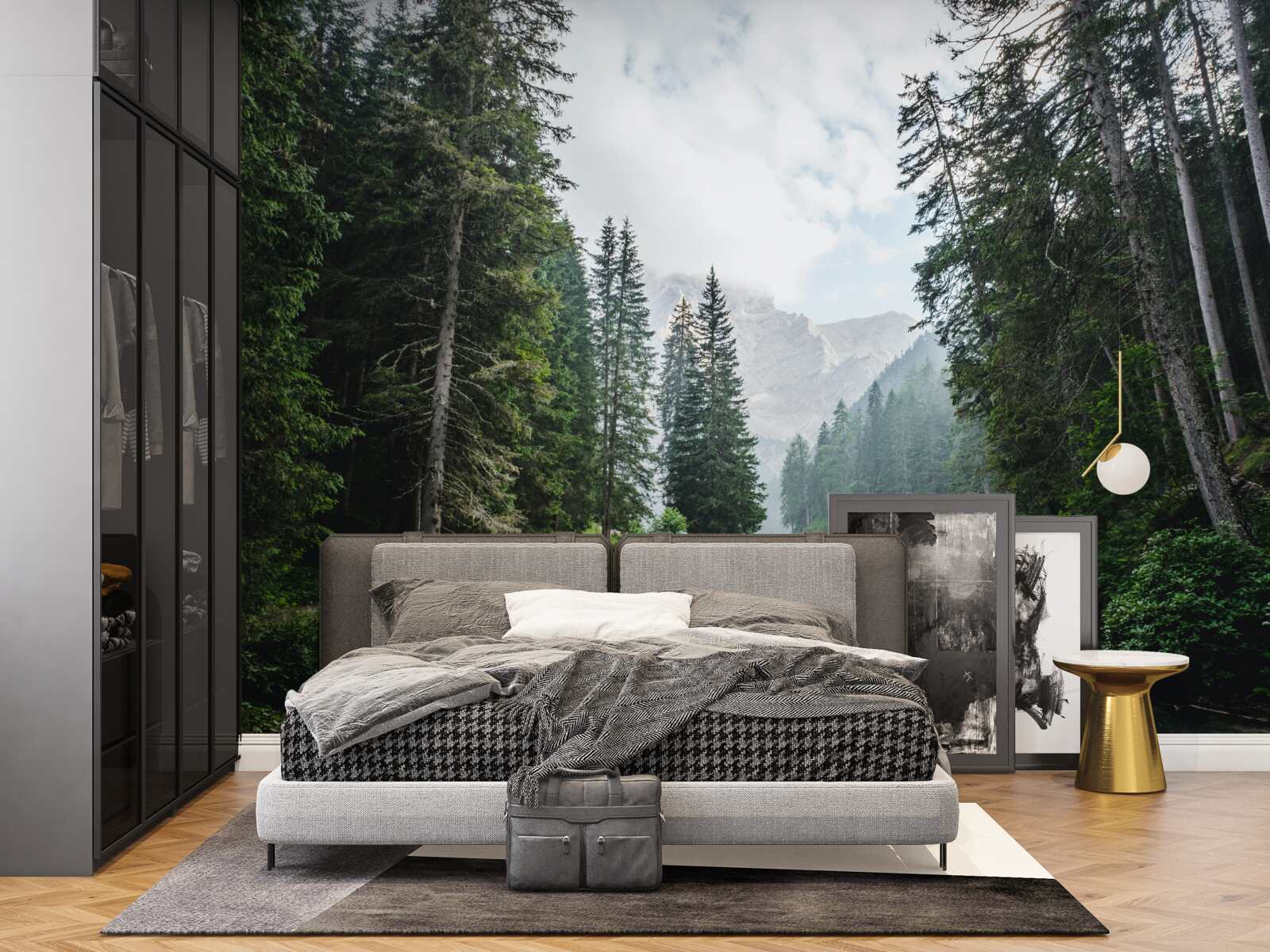 Fototapeta pokojný rybník v borovicovom háji