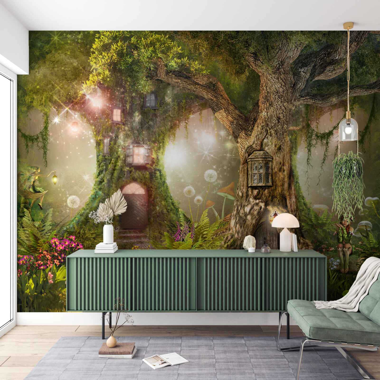 Fototapeta mýtických obyvateľov zelených húštin