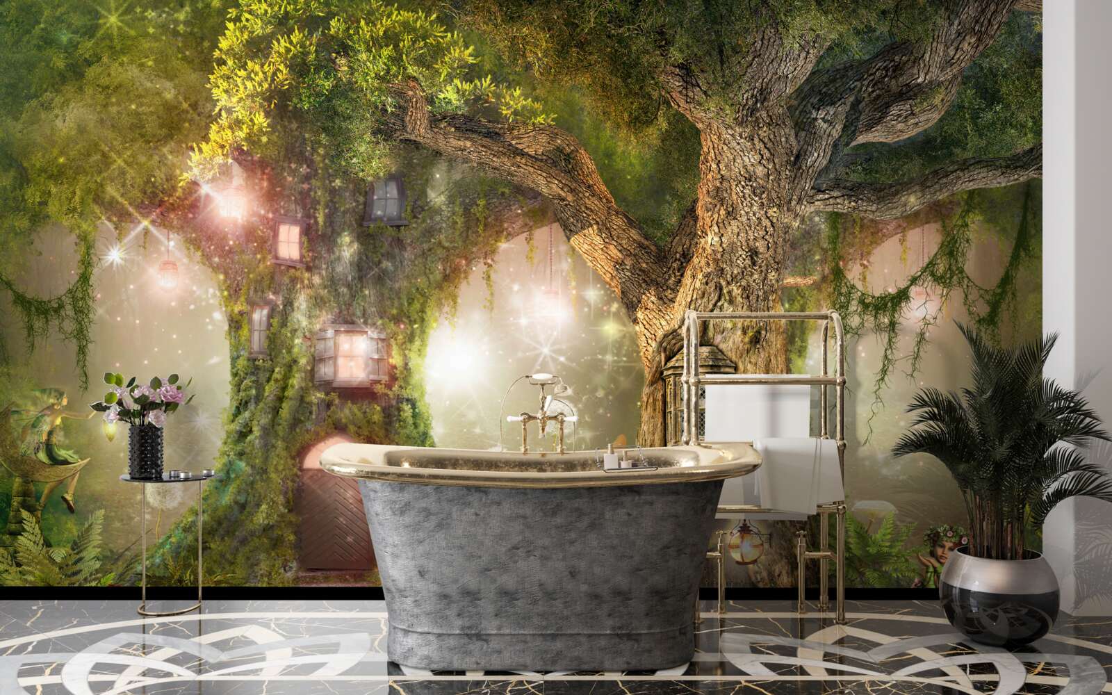 Fototapeta mýtických obyvateľov zelených húštin