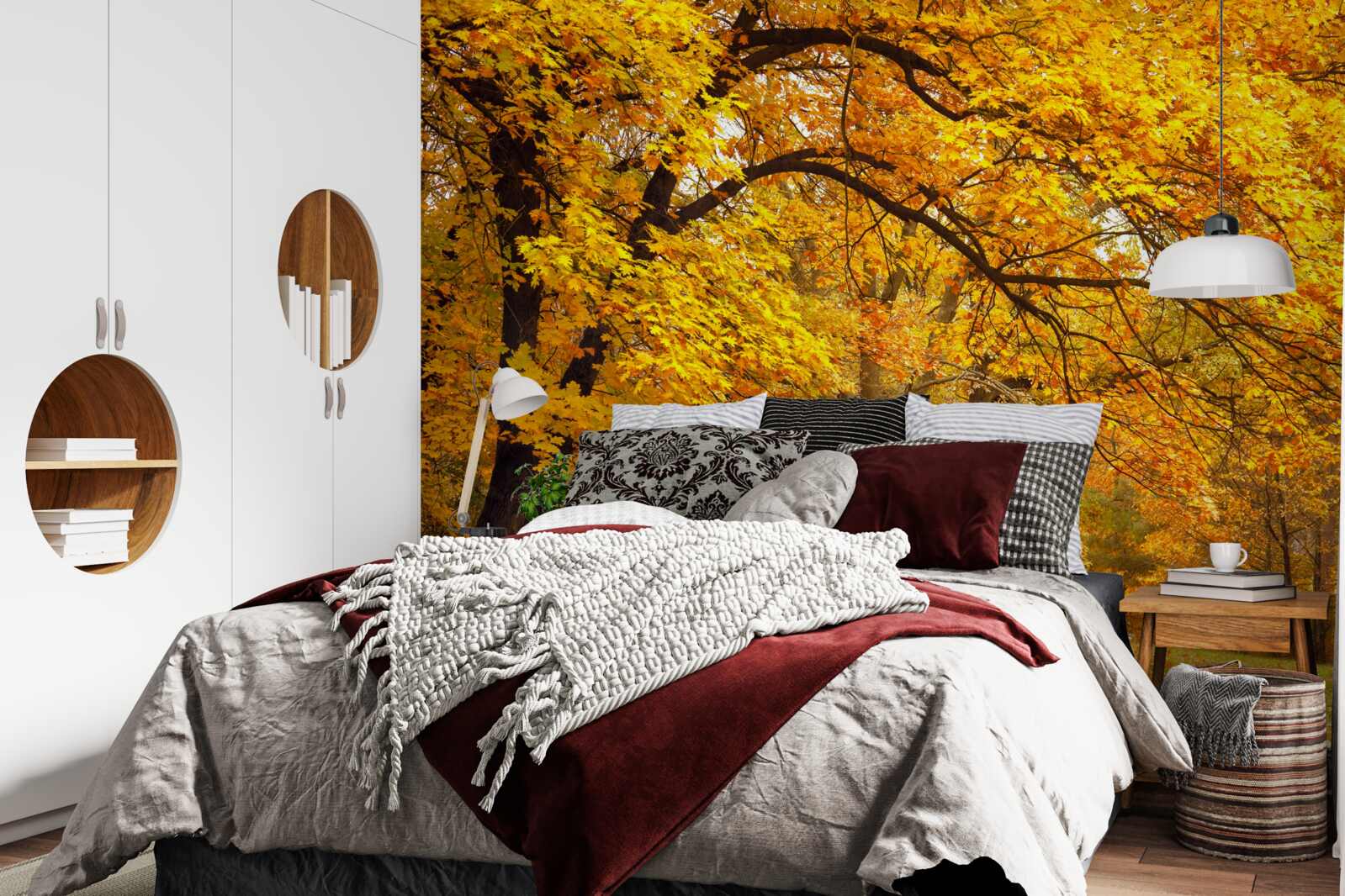 Fototapeta jeseň vstúpila do lesa vo svojich žltých šatách