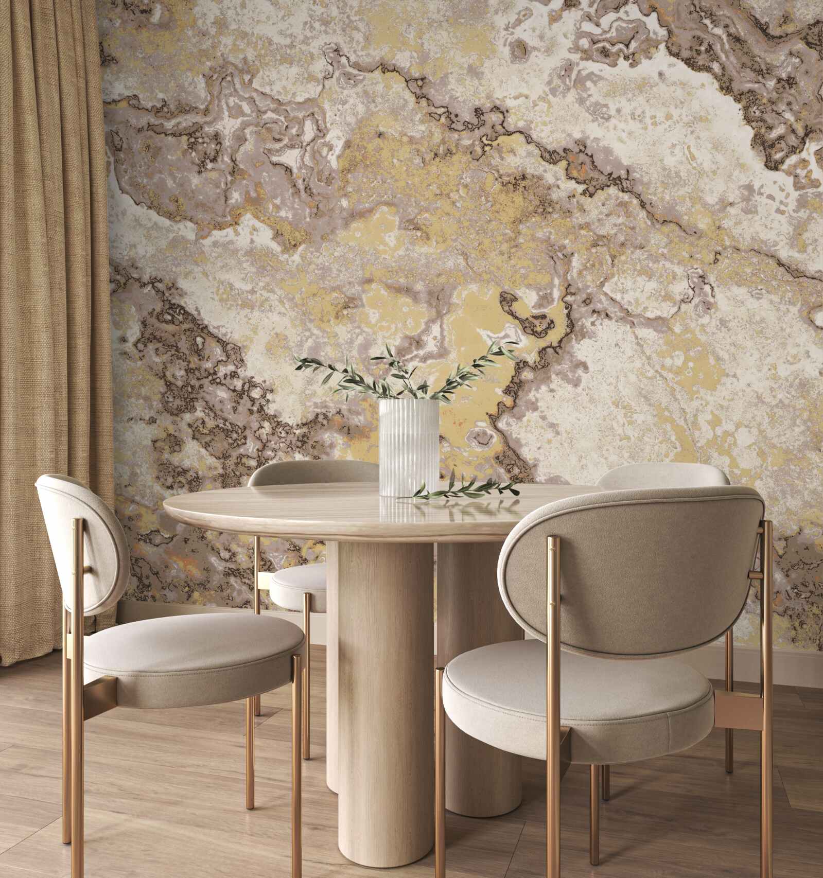 Fototapeta jemné vlny svetlohnedého mramoru