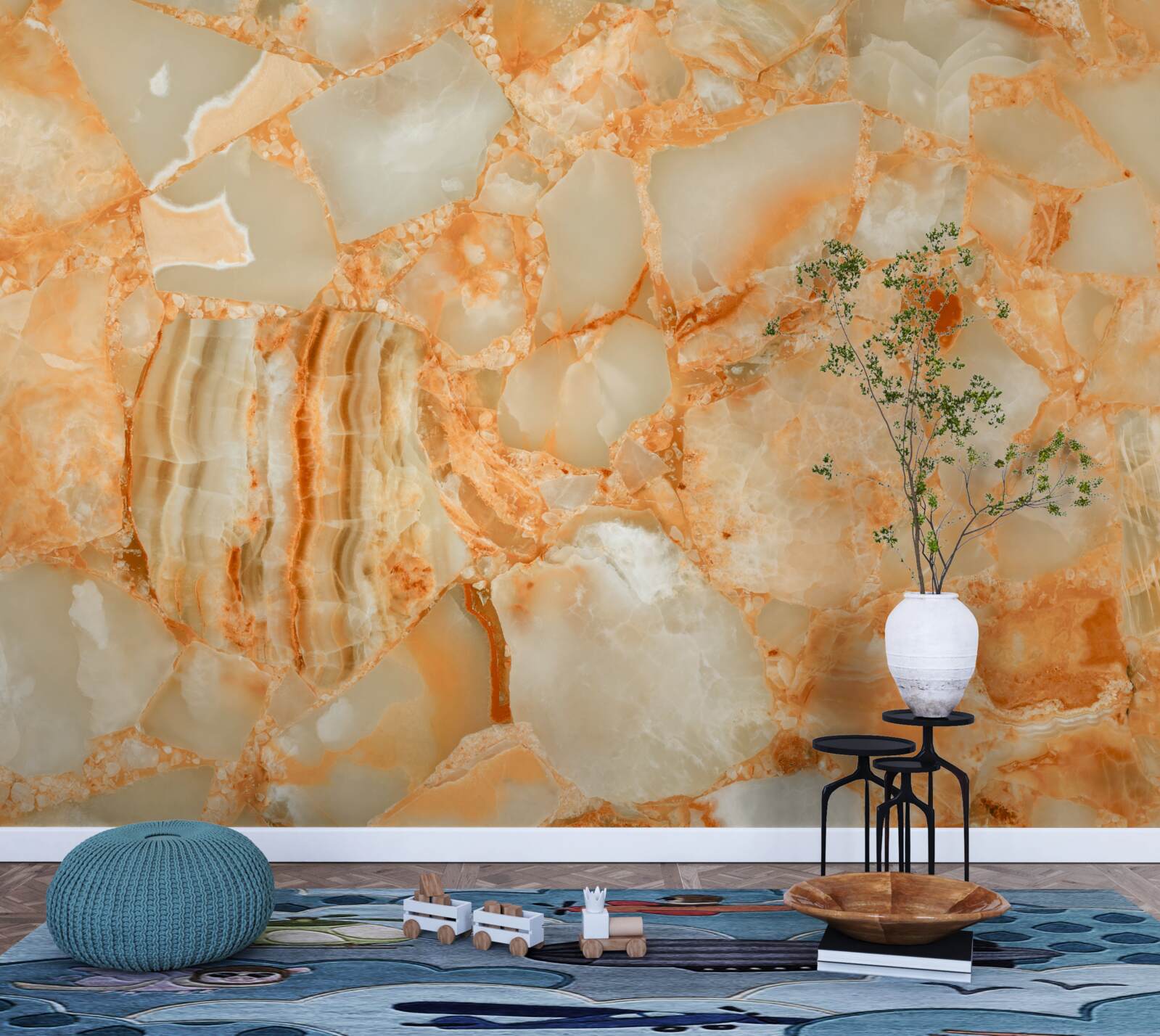 Fototapeta odtiene jantáru v kvapkách na kameni