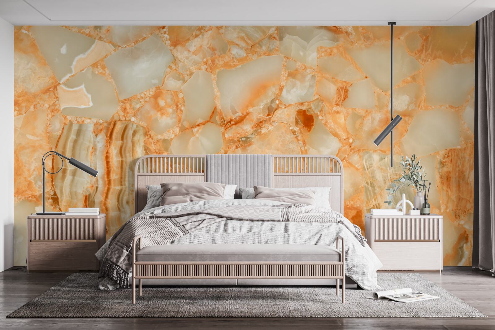 Fototapeta odtiene jantáru v kvapkách na kameni