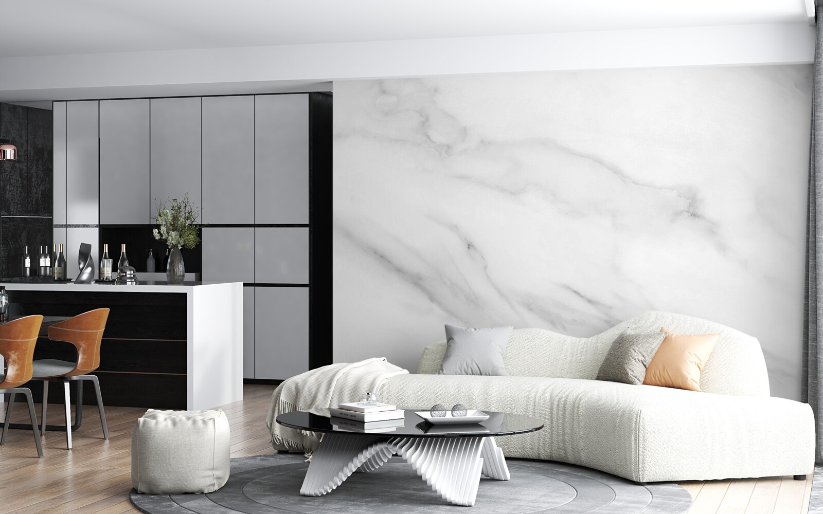 Fototapeta farba rozmazaná, šedá