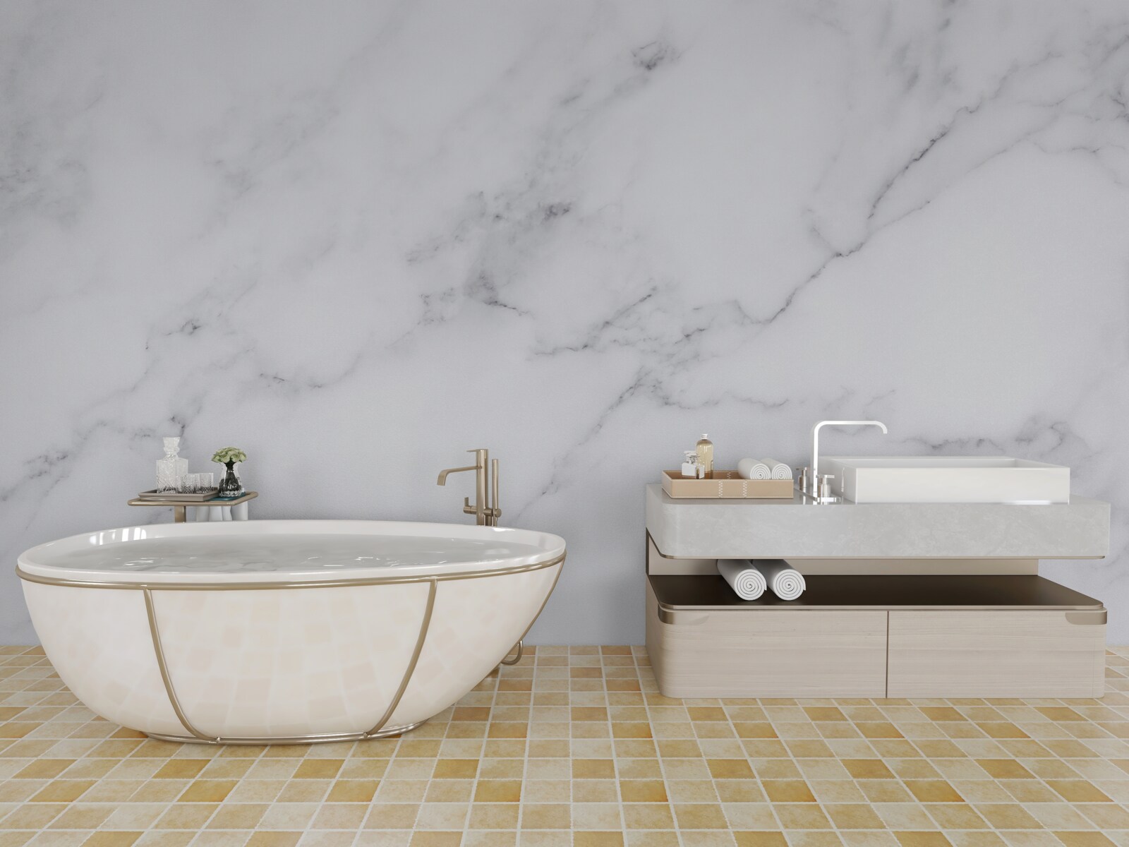 Fototapeta Snehobiela a strieborná hmla