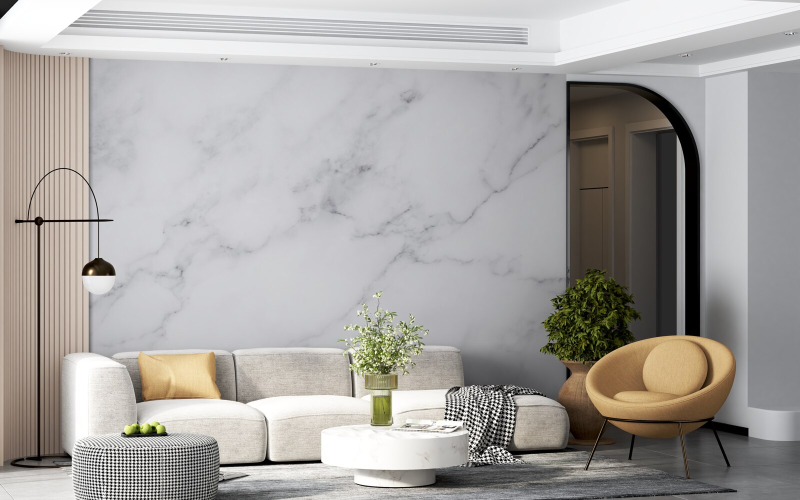 Fototapeta Snehobiela a strieborná hmla