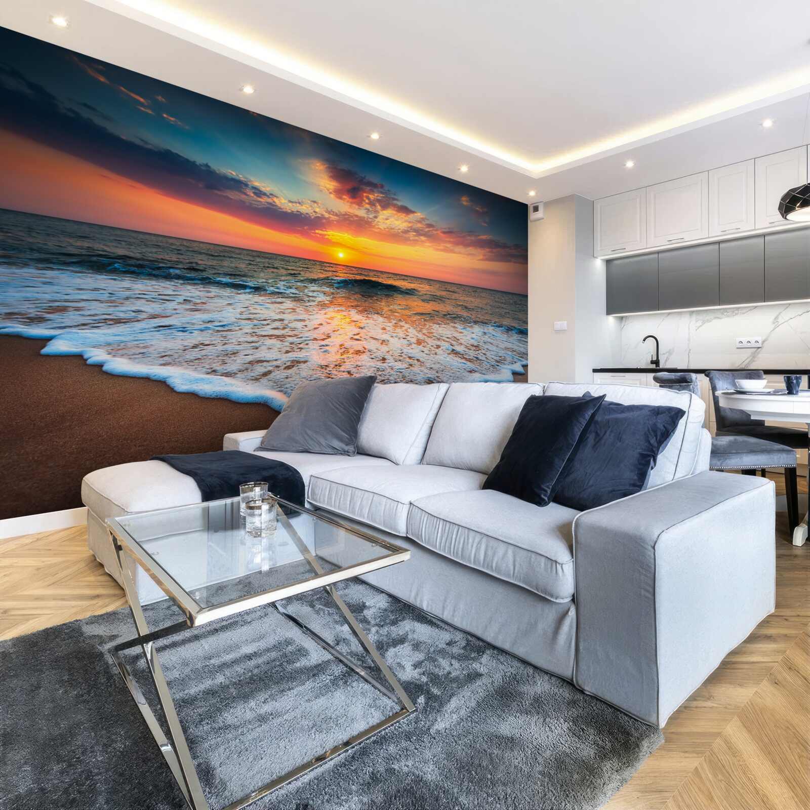 Fototapeta hypnotizujúci vstup slnka nad vodnú hladinu