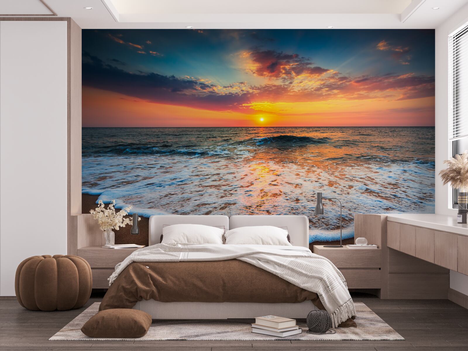 Fototapeta hypnotizujúci vstup slnka nad vodnú hladinu