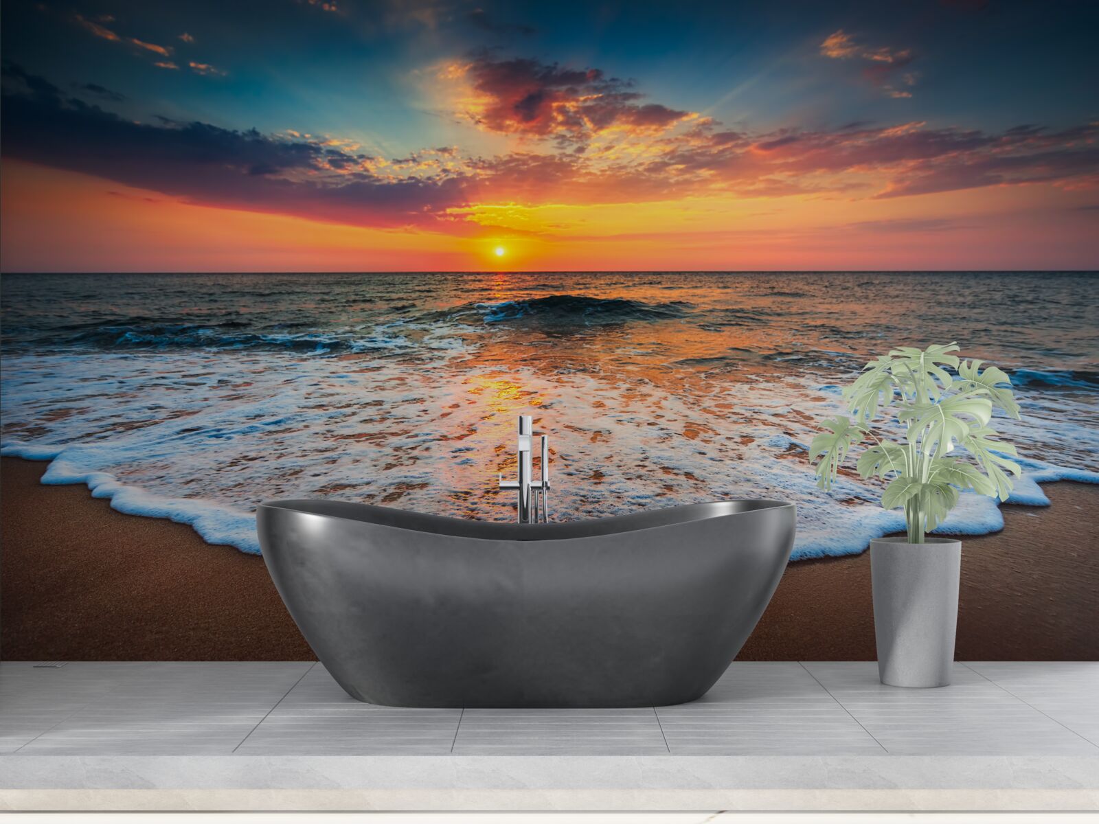 Fototapeta hypnotizujúci vstup slnka nad vodnú hladinu