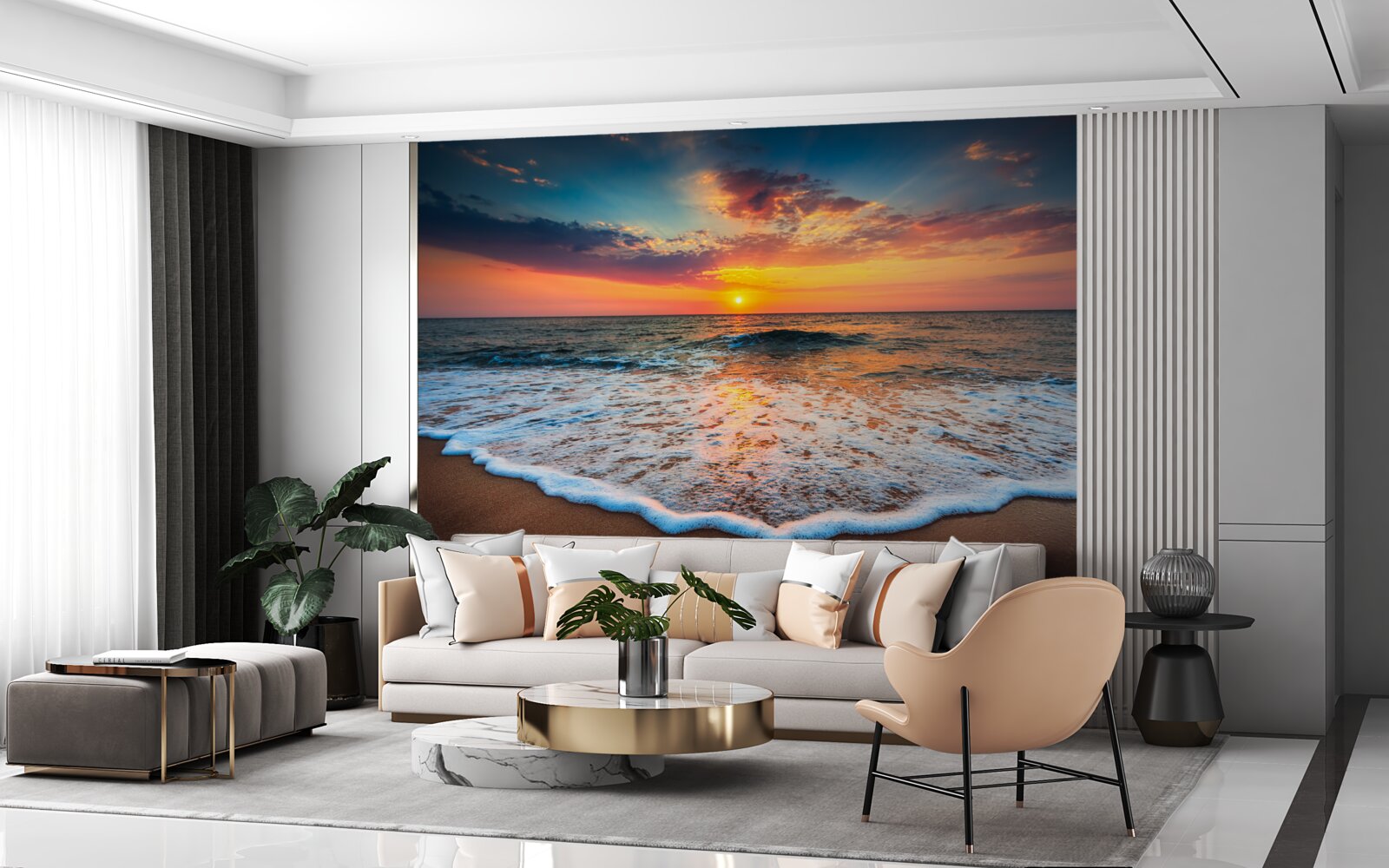 Fototapeta hypnotizujúci vstup slnka nad vodnú hladinu