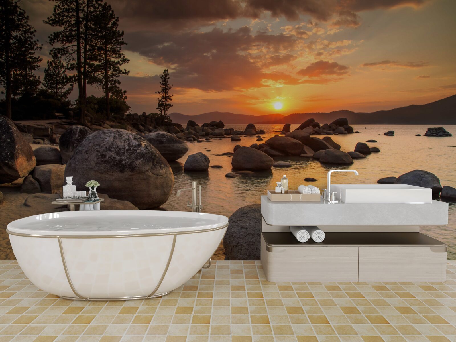 Fototapeta skalnaté pobrežie