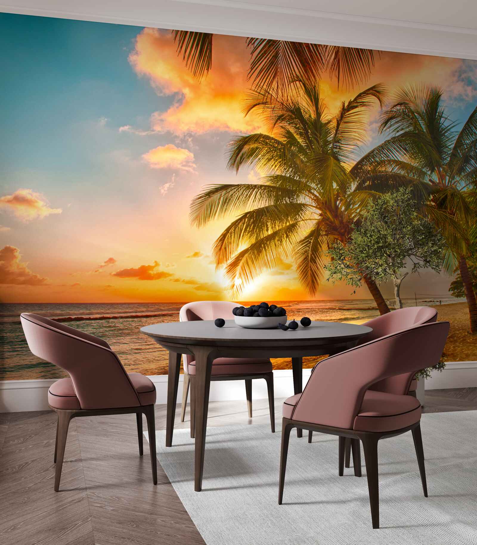 Fototapeta fascinujúci západ slnka v letnom dni