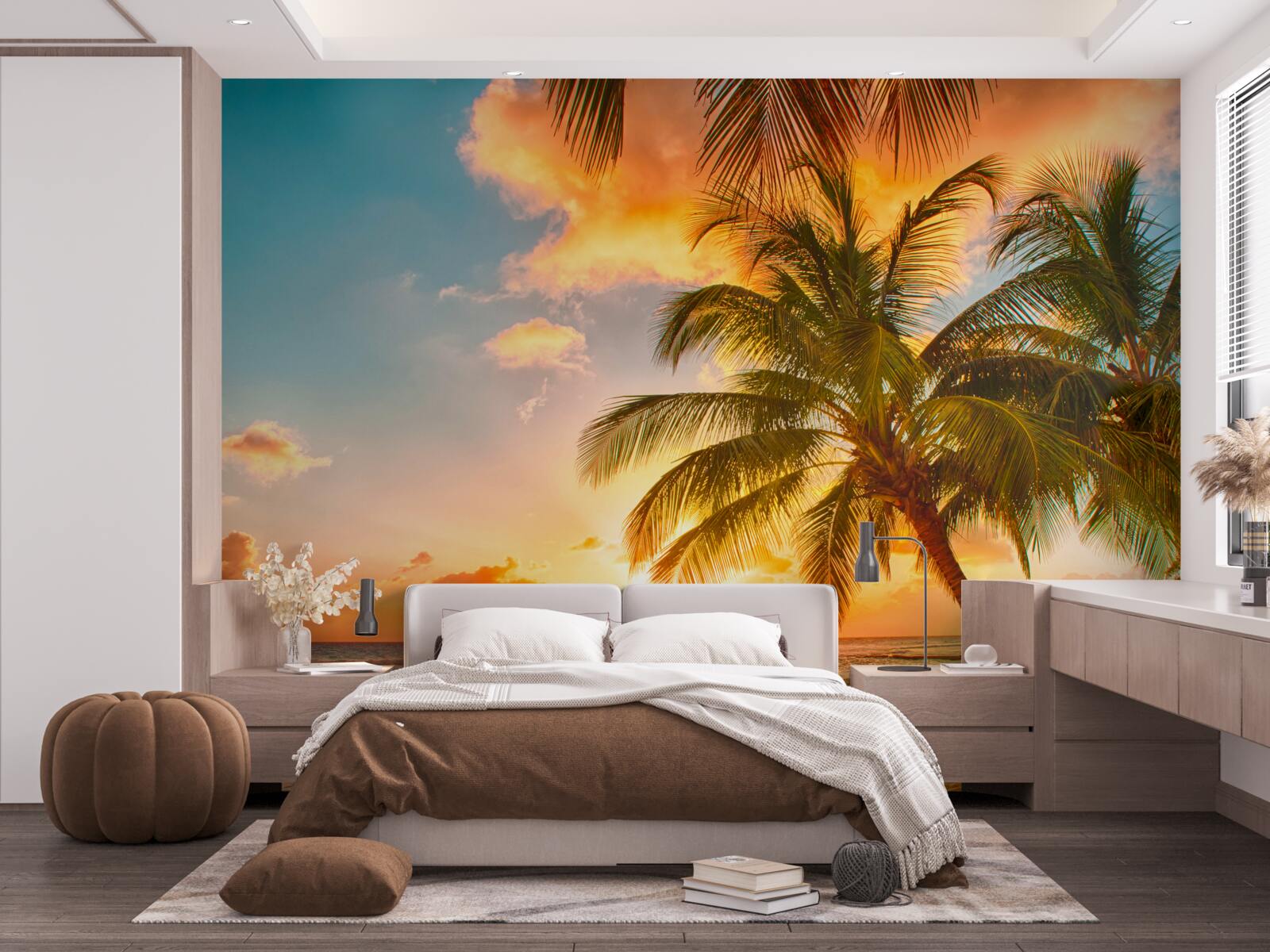 Fototapeta fascinujúci západ slnka v letnom dni