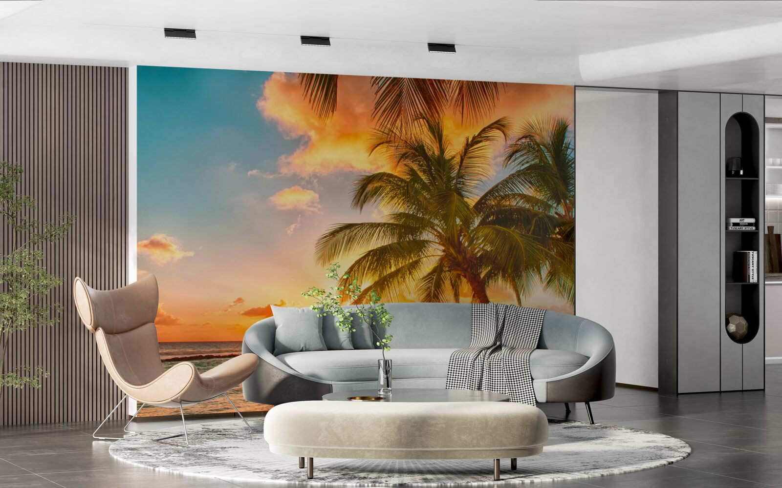 Fototapeta fascinujúci západ slnka v letnom dni