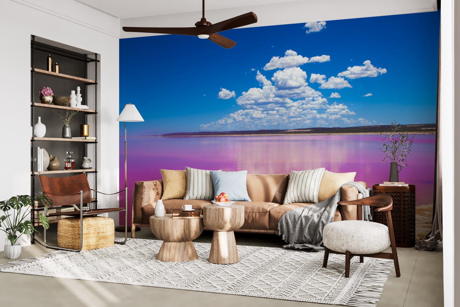 Fototapeta huttská lagúna s ružovými vodami