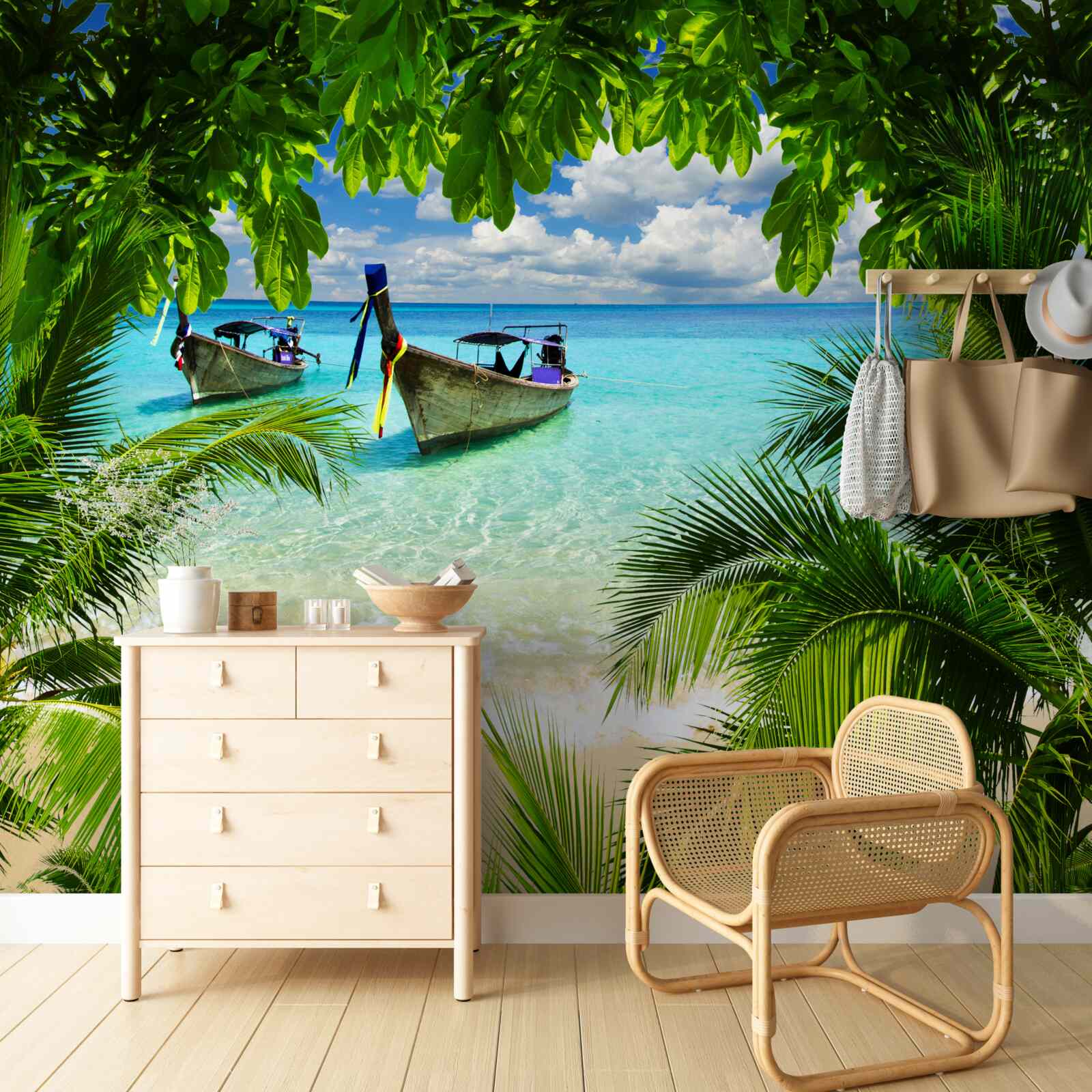 Fototapeta lode v blízkosti pobrežia