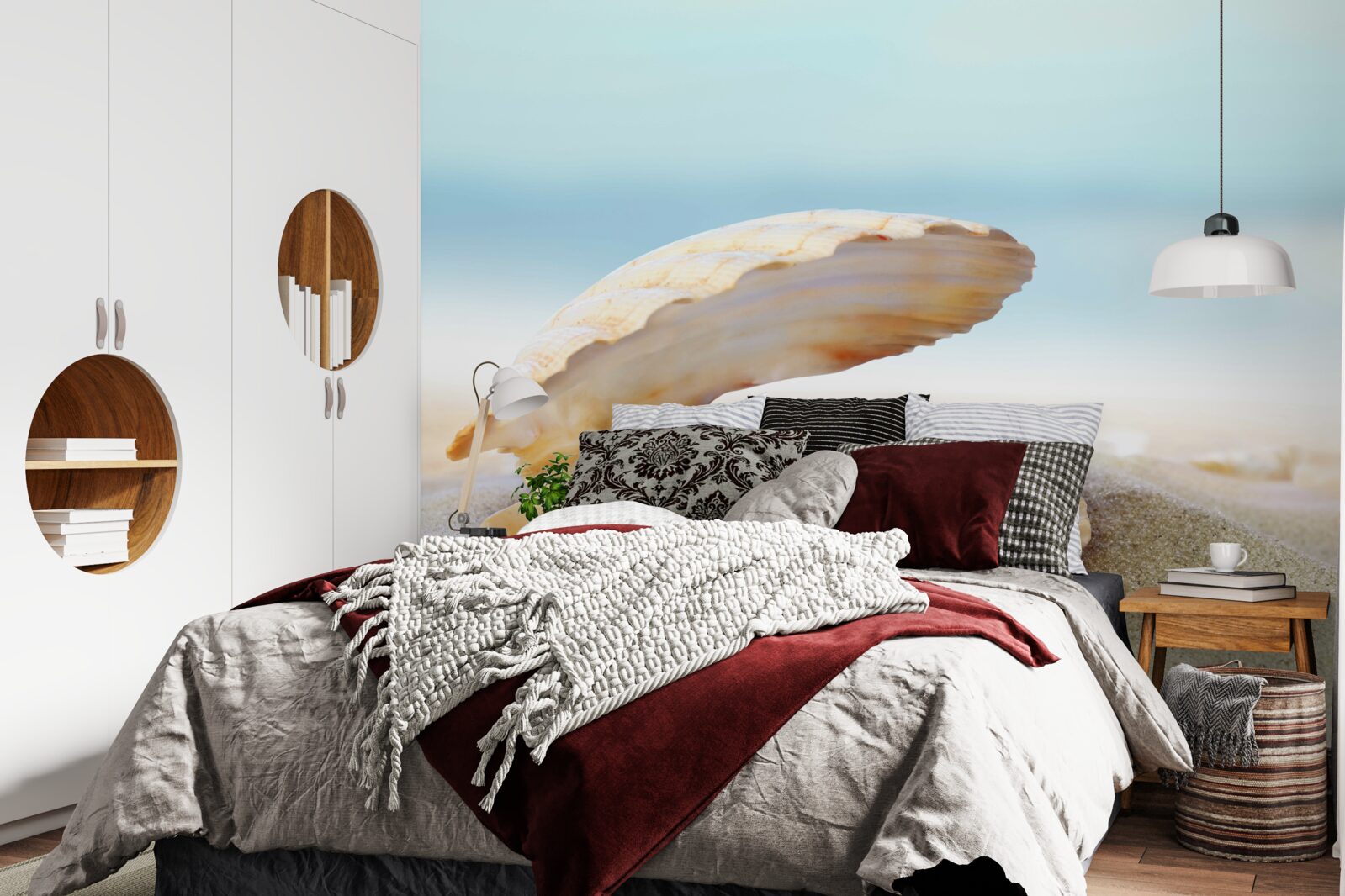 Fototapeta perla v lastúrke na pobreží