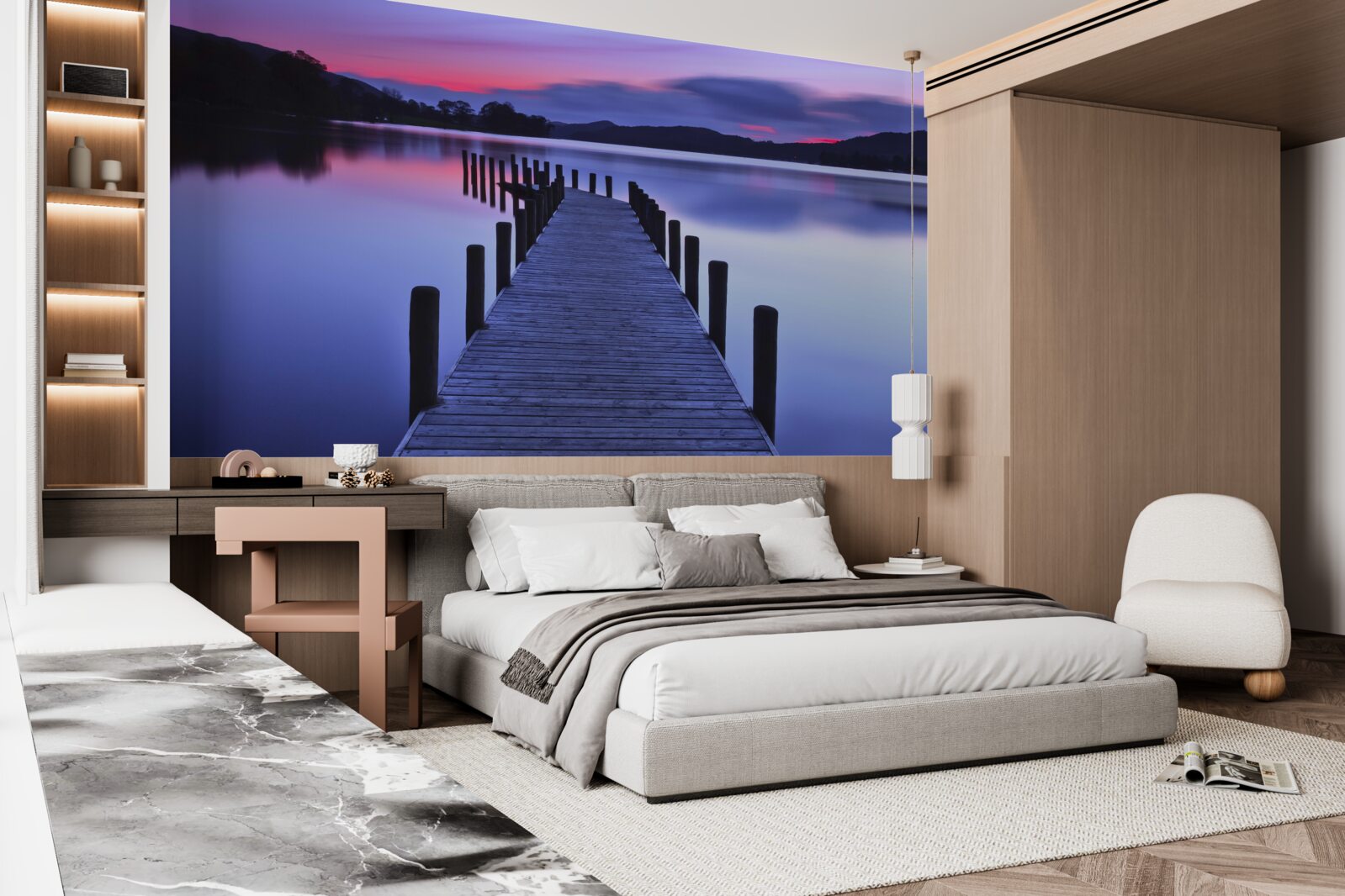 Fototapeta Cesta k lovnému miestu pri rybníku