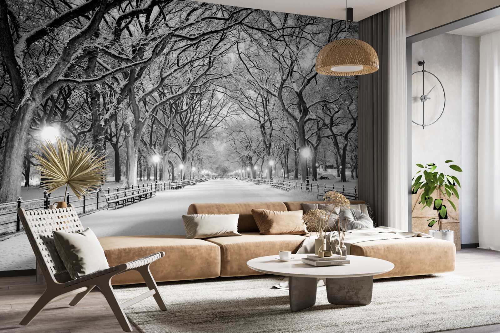 Fototapeta Snehová cesta medzi stromami