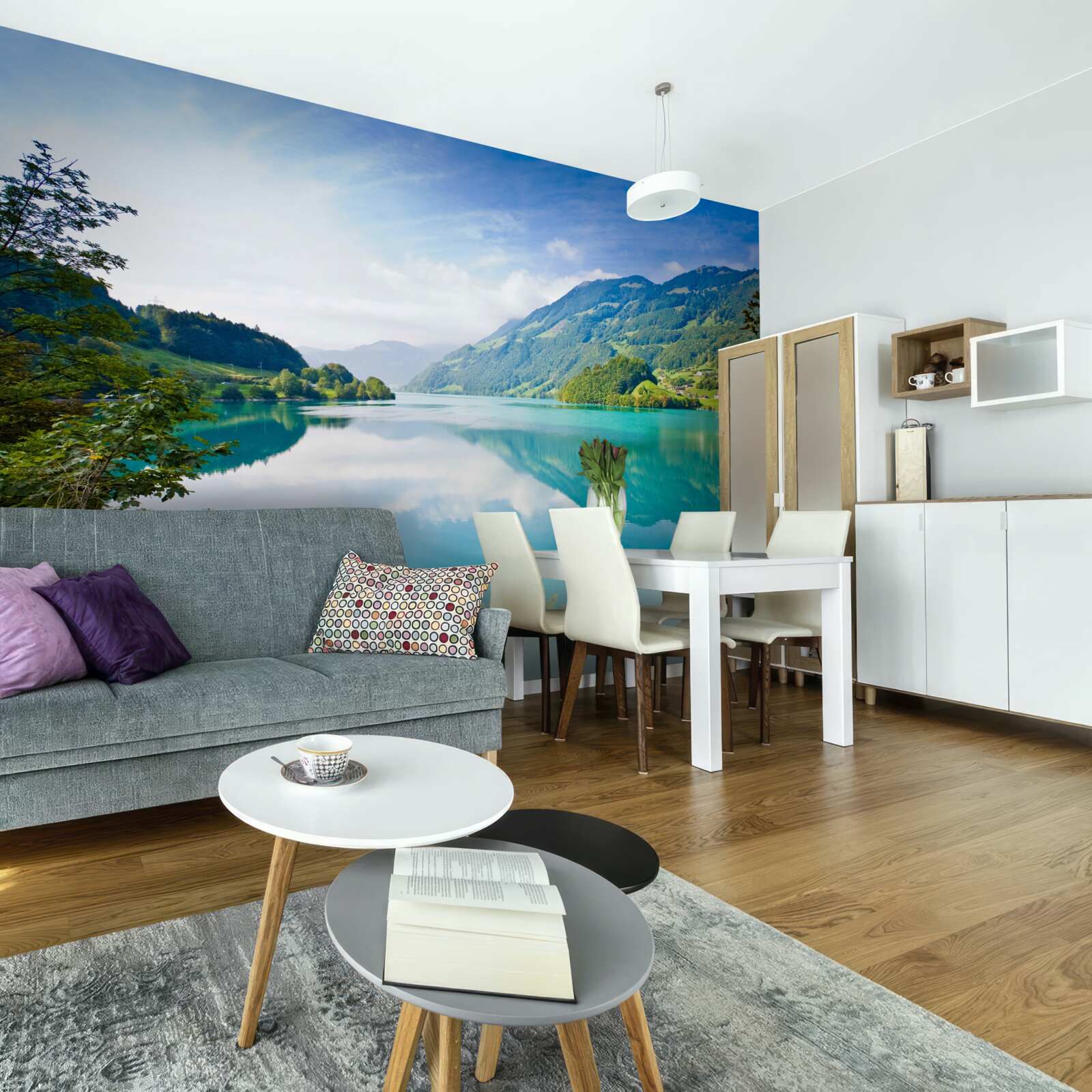 Fototapeta jazerá s modrými horskými vodami