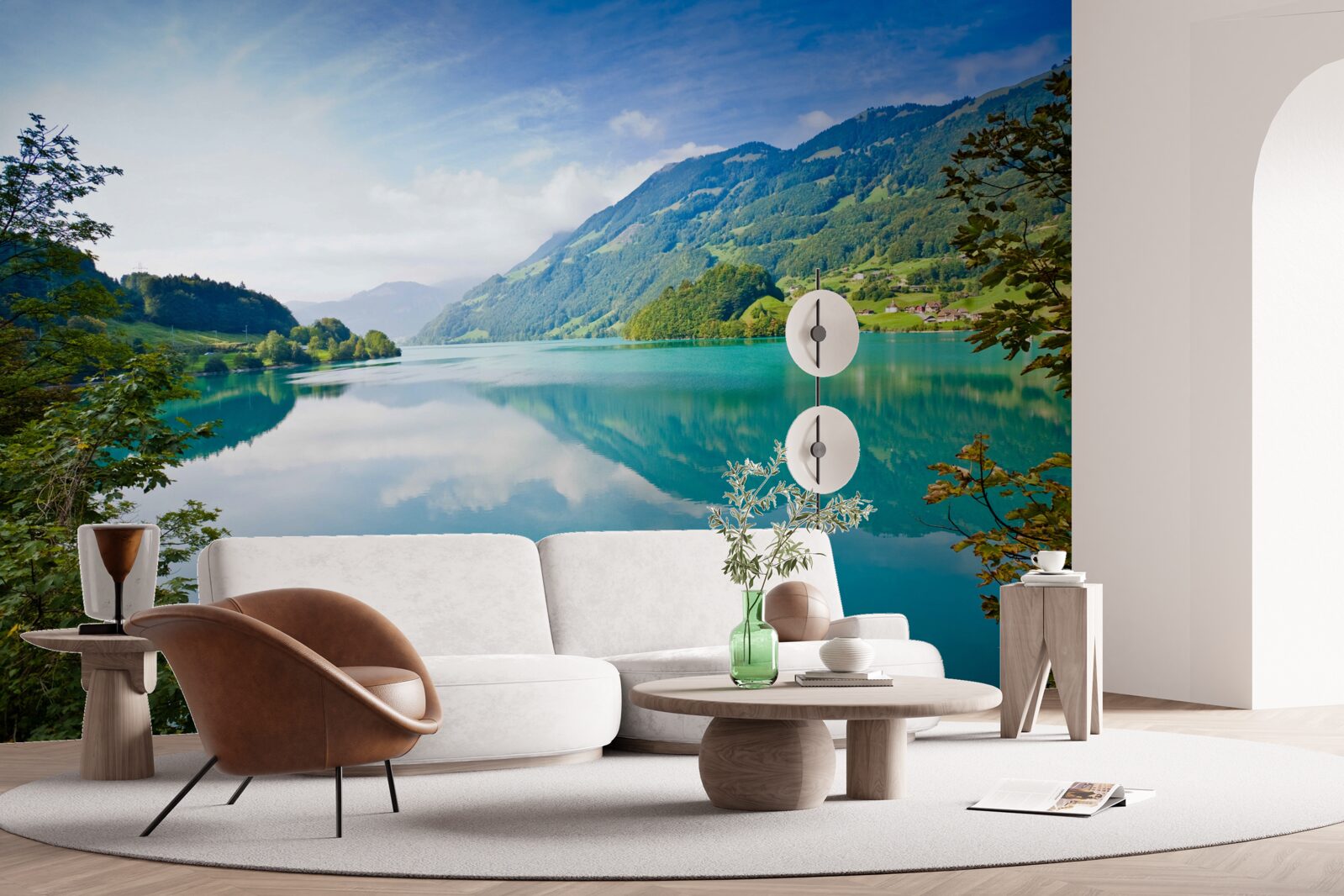 Fototapeta jazerá s modrými horskými vodami