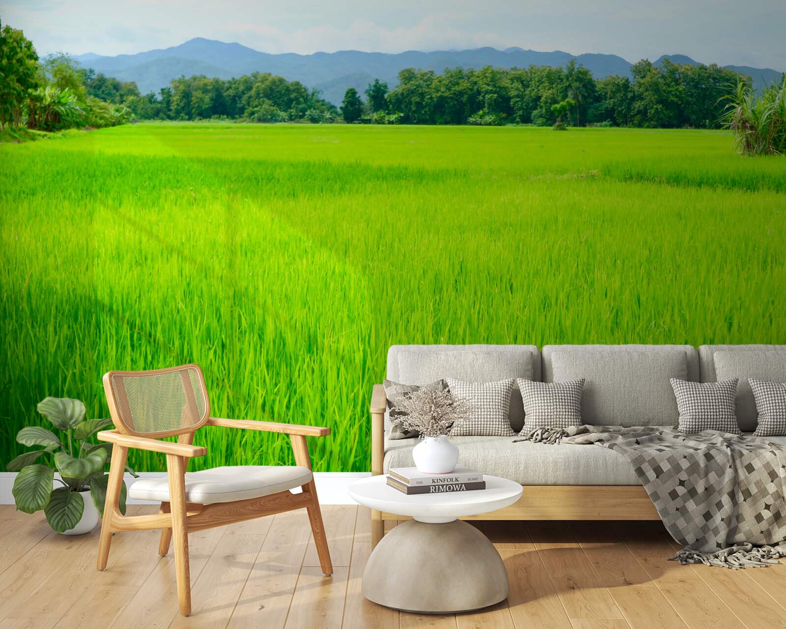 Fototapeta Lúka pokrytá zeleňou v horách