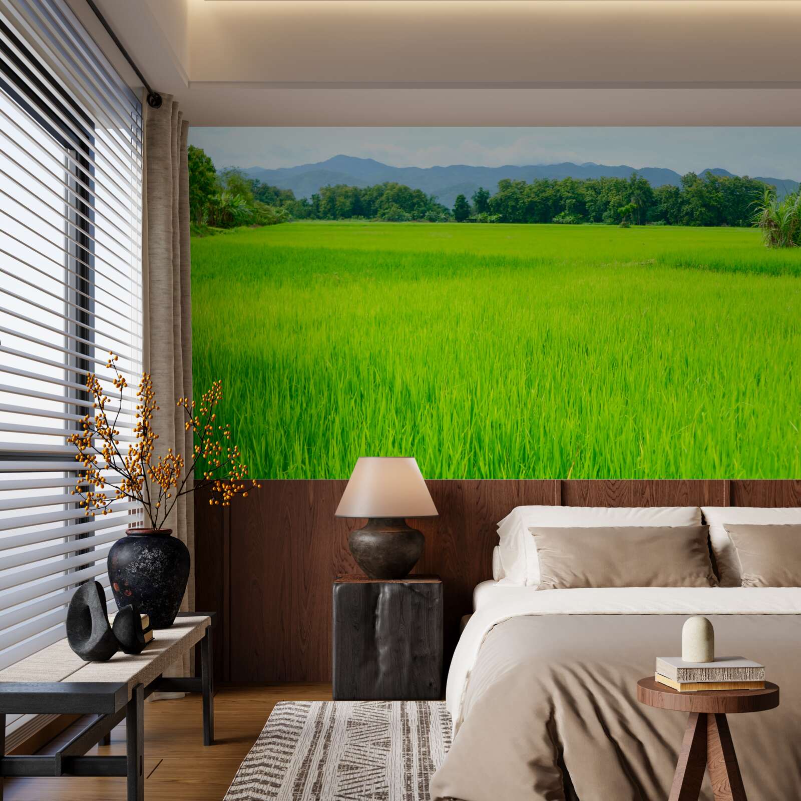 Fototapeta Lúka pokrytá zeleňou v horách