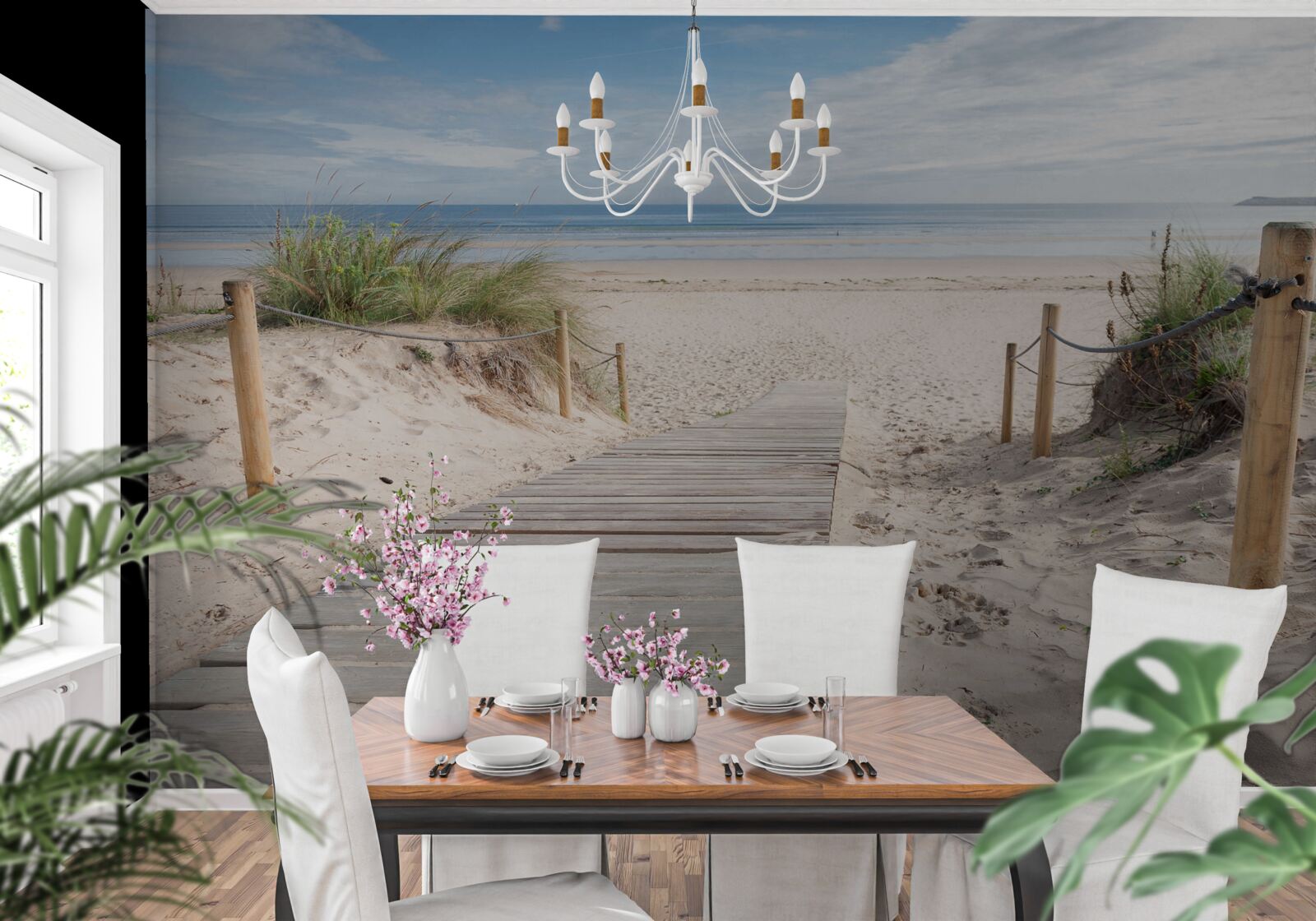 Fototapeta Piesková cesta vedúca k oceánu