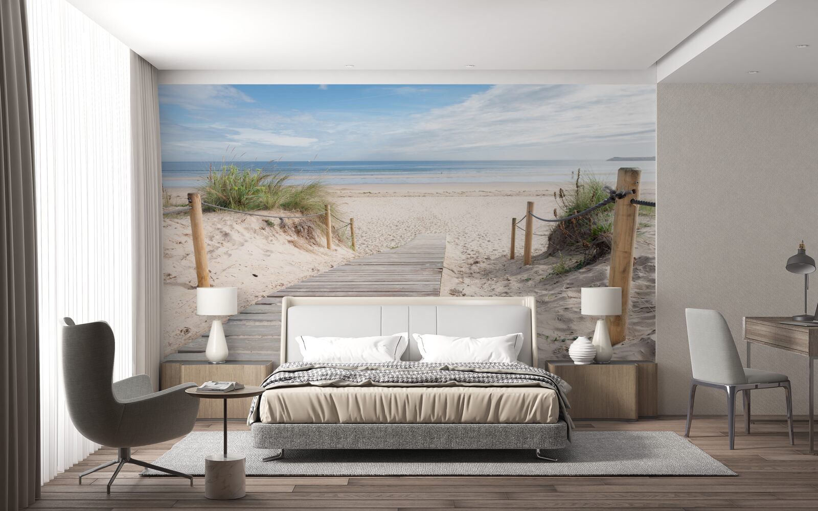 Fototapeta Piesková cesta vedúca k oceánu