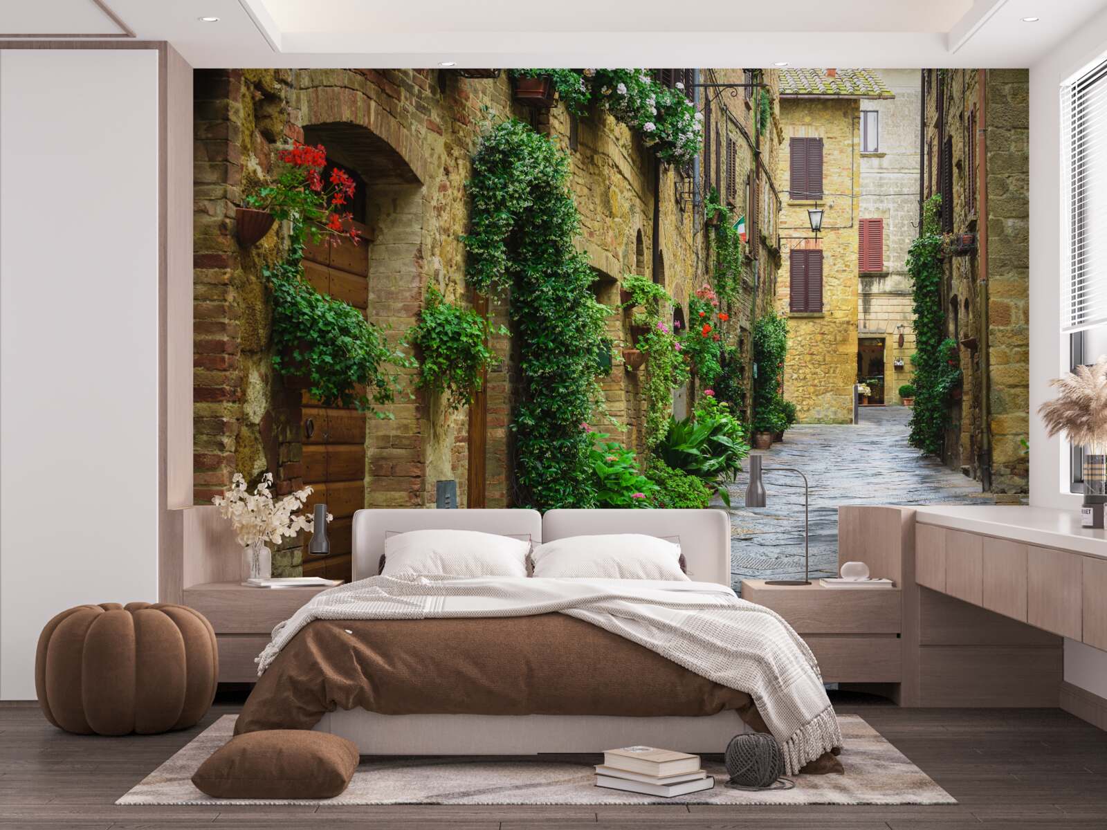 Fototapeta historická ulica obklopená zeleňou